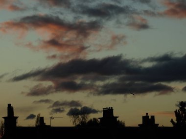 Doğa günbatımı gökyüzü arka planı anahat