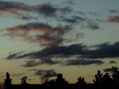 Doğa günbatımı gökyüzü arka planı anahat