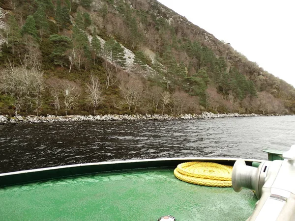 Lago Ness Vista Lago Barco — Fotografia de Stock