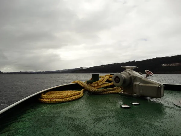 Lago Ness Vista Lago Barco — Fotografia de Stock