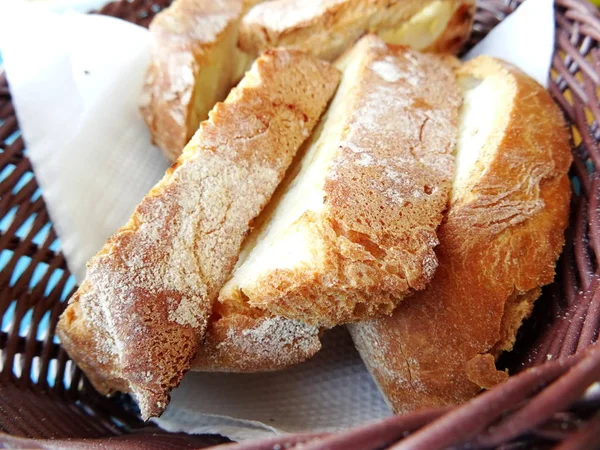 Bread Slices Panggang Menutup — Stok Foto