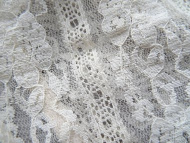 Beyaz elbise dantel yakın çekim