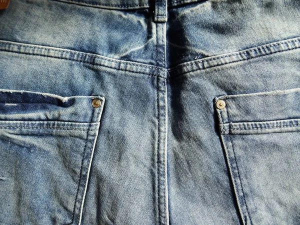 Classic Blue Jeans Közelről — Stock Fotó