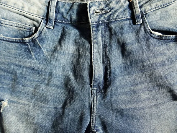 Vorderseite Klassische Blue Jeans — Stockfoto