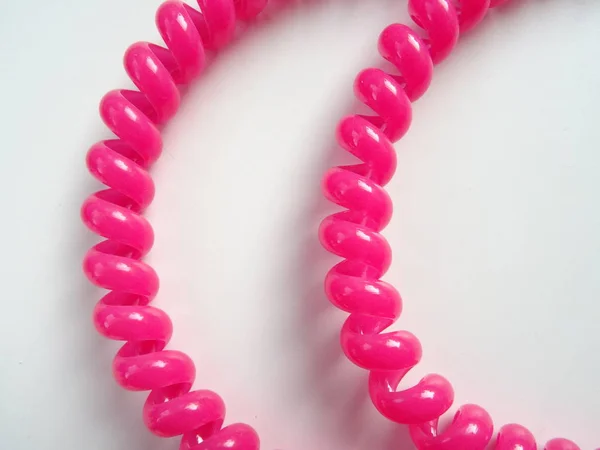 Isolated Pink Silicone Hairbands White Background — Stock Photo, Image