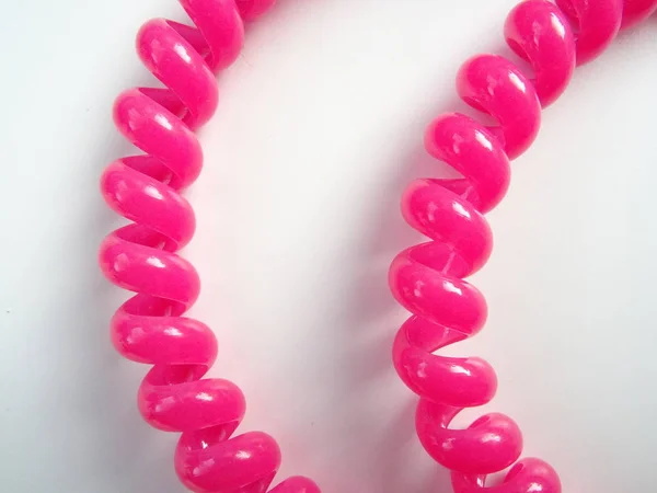 Ізольований Hairbands Рожевий Силіконові Білому Тлі — стокове фото
