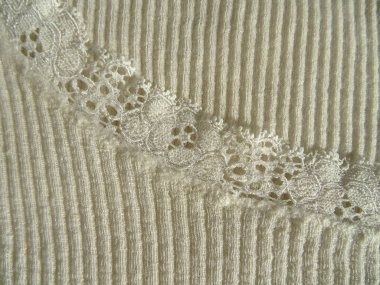 Beyaz kırsal dantel yakın çekim