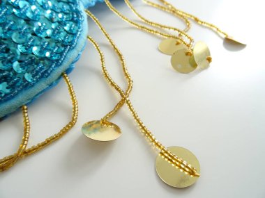 -Mavi ve altın parlak oryantal dans kadın elbise pullu ile