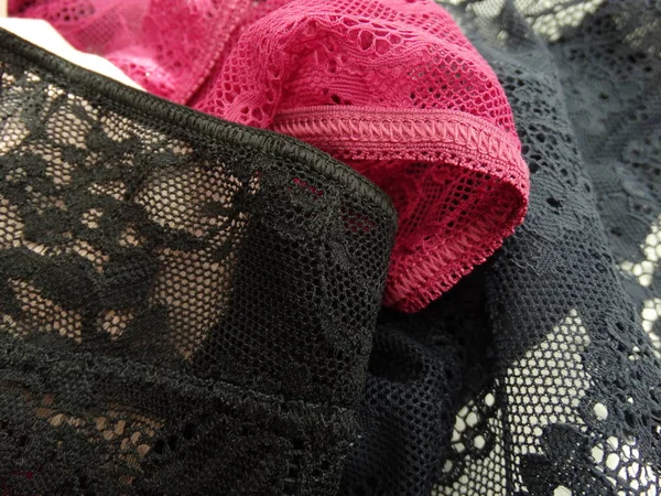 Luxury Woman Black Claret Lingerie Lace — Stock Photo, Image