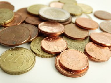 Euro Coins close up  clipart