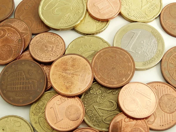 Euromince Zblízka — Stock fotografie