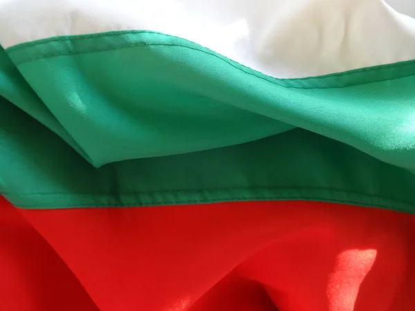 Buruşuk Bulgar Ulusal Bayrak — Stok fotoğraf