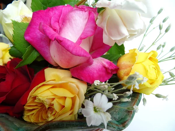 Bouquet Colorful Roses — Stock Photo, Image