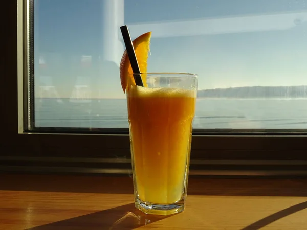 Fresh Orange Juice Orange Slice — Stock Photo, Image