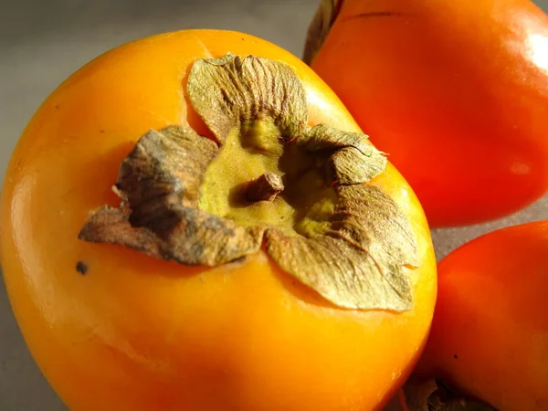 Gustosi Cachi Arancioni Biologici — Foto Stock