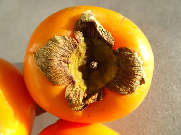 Orgánica Sabrosa Naranja Caquis — Foto de Stock