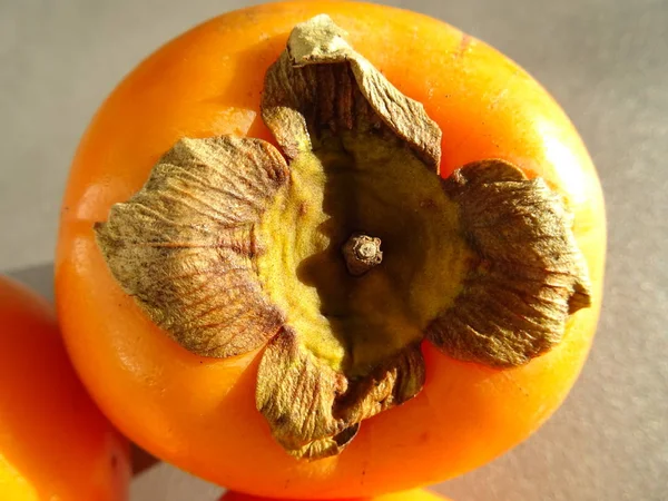 Orgánica Sabrosa Naranja Caquis — Foto de Stock
