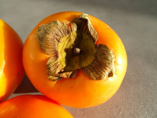 Laranja Saborosa Orgânica Persimmons — Fotografia de Stock