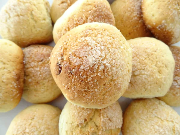 Gustosi Biscotti Rotondi Fatti Casa — Foto Stock