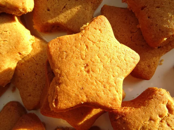 Tasty Homemade Star Cookies — Stock Photo, Image