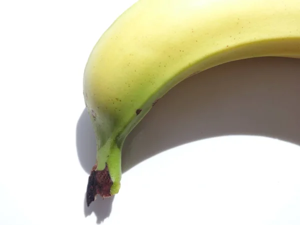 Przycięte Widzenia Banana Białym Tle — Zdjęcie stockowe