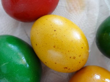 Grup renkli Paskalya yortusu yumurta