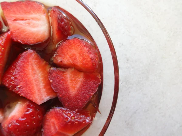 Tasty Jelly Strawberry Dessert — Stock Photo, Image