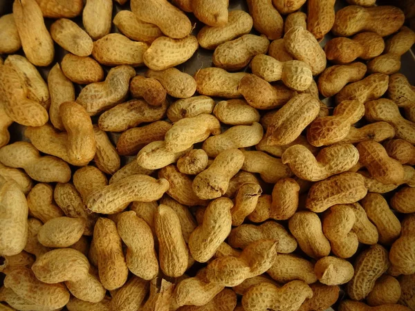 Vista Perto Amendoim Conchas — Fotografia de Stock