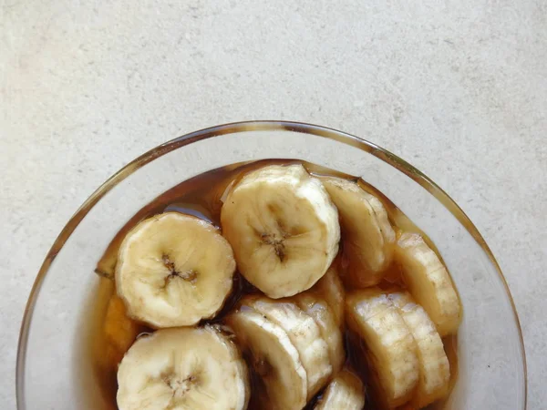 Tasty Jelly Banana Dessert — Stock Photo, Image