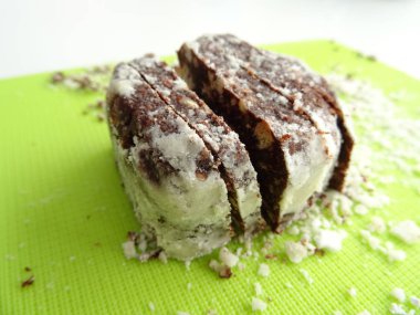 Yeşil ışık yanmadı çikolata Salame dilimleri