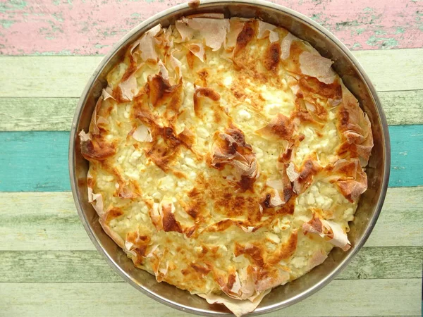 Traditional Bulgarian Banitsa Baking Dish — Stock Photo, Image