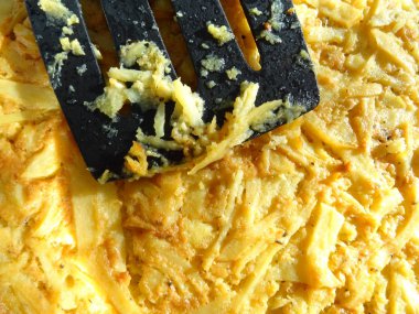 Pişirme patates gratin görünümü