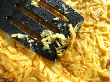 Pişirme patates gratin görünümü