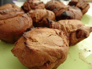 Tasty Homemade Muffins closeup görünümü