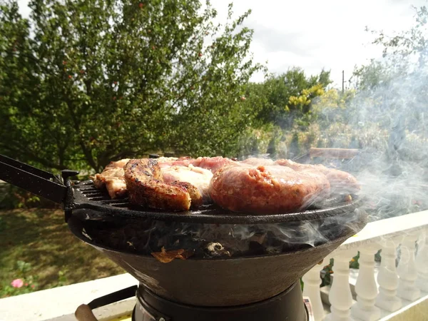 Barbecue Avec Chair Rôtie — Photo