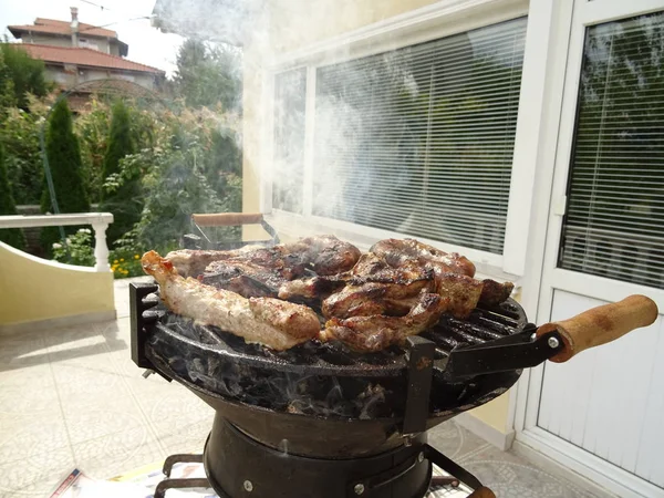 Barbecue Avec Chair Rôtie — Photo