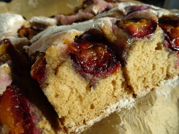 Detail Plum Pound Cake — Stock Photo, Image