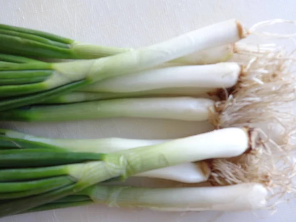 Detail View Green Onions Stock Image