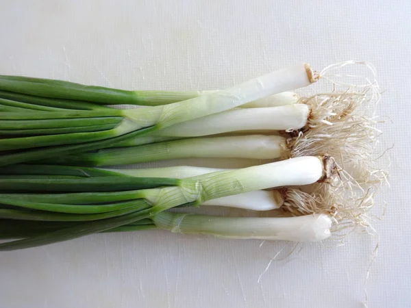 Detail View Green Onions Stock Photo