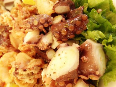 geleneksel yunan salatası görünümü