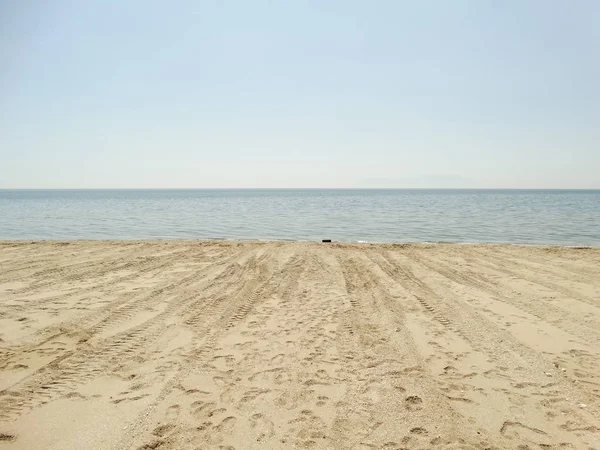 Widok Morze Plaży — Zdjęcie stockowe