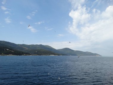 Bir tekneden deniz manzarası