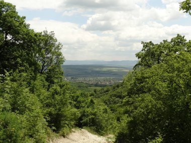 Kaya Manastırı yakınındaki manzara görünümü Khan Krum, Bulgaristan