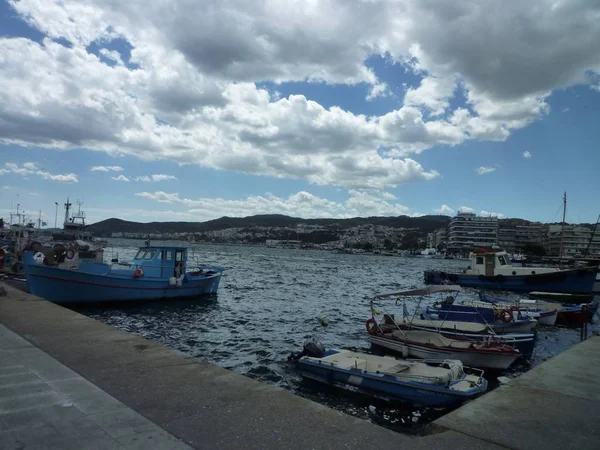 Greek Yacht Port Heure Jour — Photo