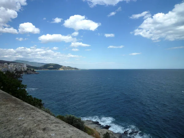 Sea Coast Kavala Grekland — Stockfoto