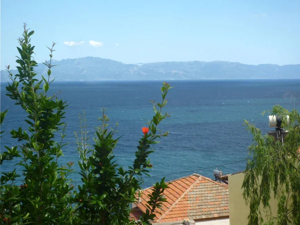 Sea View Kavala Grecja — Zdjęcie stockowe