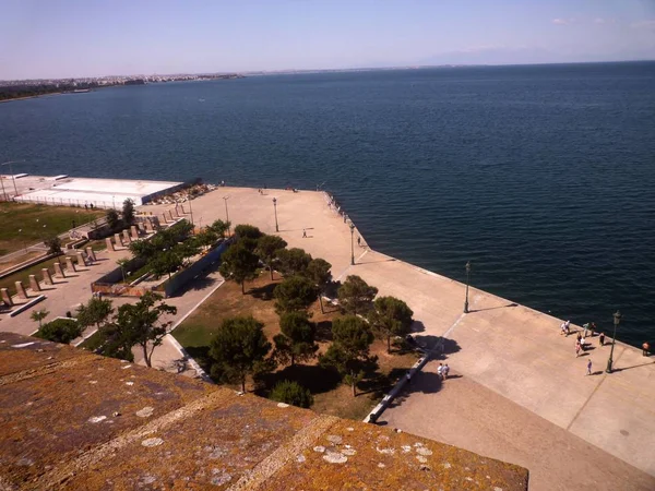 Uitzicht Vanaf Witte Toren Van Thessaloniki Griekenland — Stockfoto