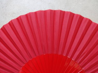 Klasik kırmızı kadın fan