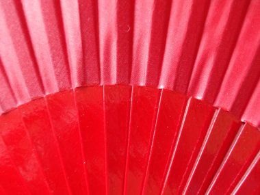 Klasik kırmızı kadın fan