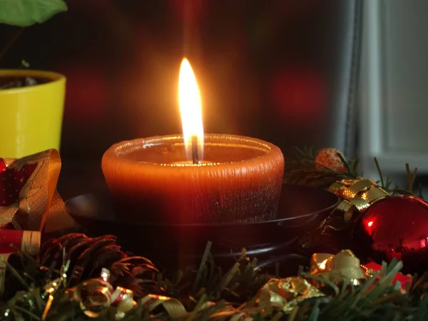 View Christmas Candle — Stock Photo, Image